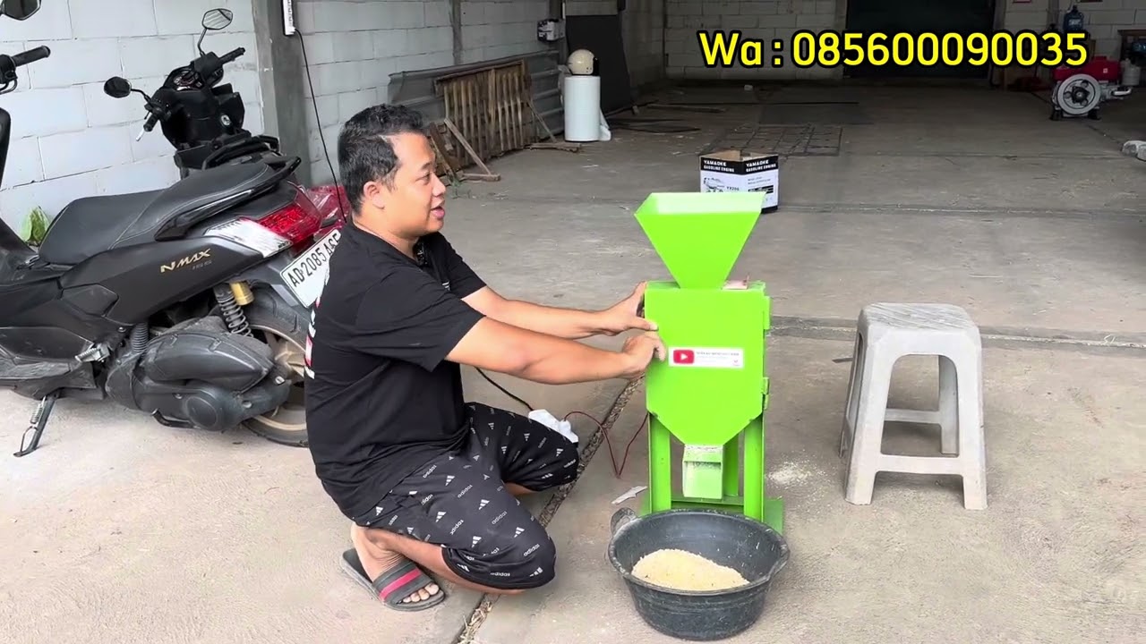 Review Mesin Giling jagung dinamo listrik untuk peternak unggas  rumahan #mesingiling