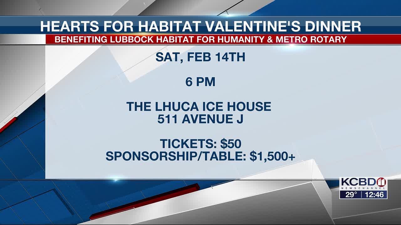 KCBD Noon Notebook: Hearts for Habitat Valentine's Dinner