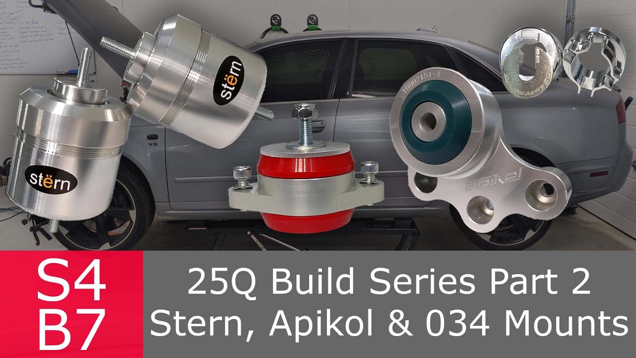Stiffer Billet Mounts! Stern Motor, Apikol Transmission & Rear Diff, 034 Motorsport Carrier Inserts