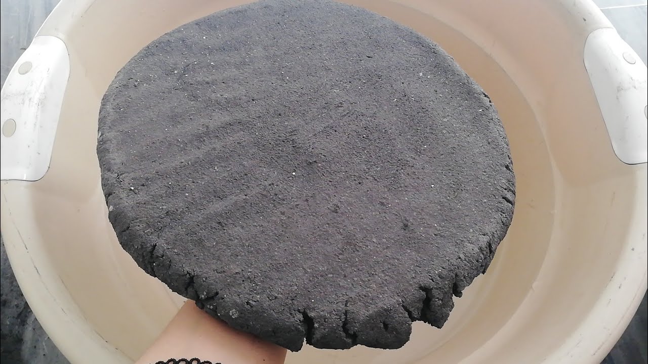 Charcoal Slabs Crumbling in lots of water 💦 #asmr #satisfying