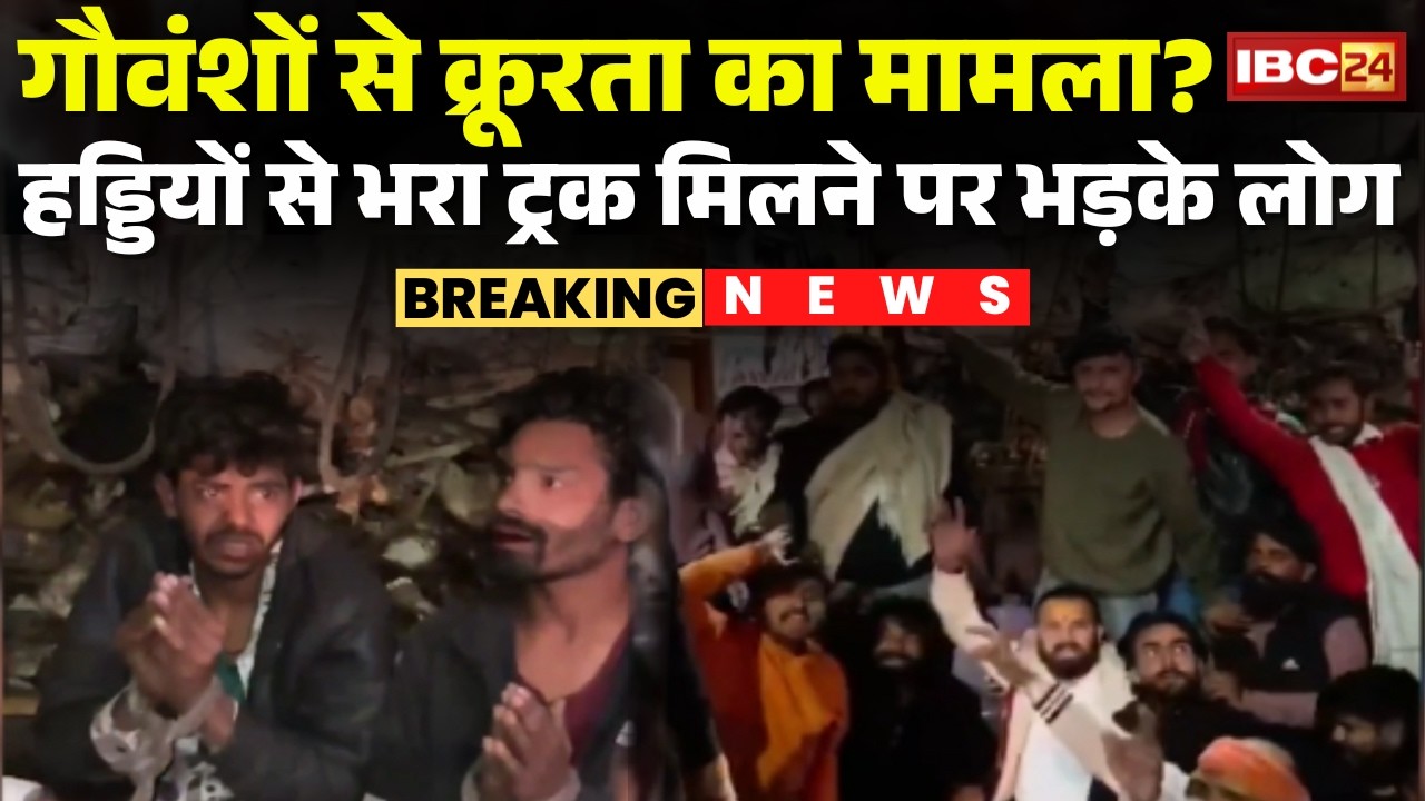 Case of cruelty to cattle in Gwalior? People enraged after finding a truck full of bones | Madhya...