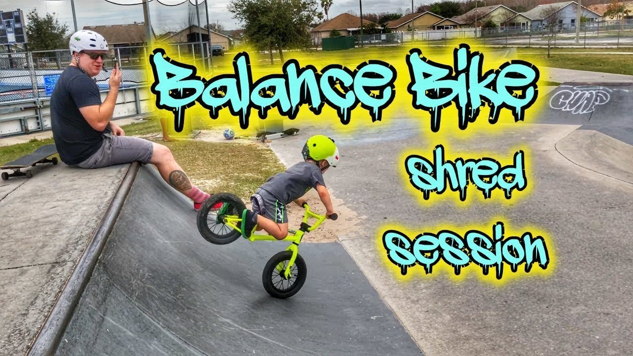 3 YEAR OLD SLAYS SKATEPARK ON A BALANCE BIKE!