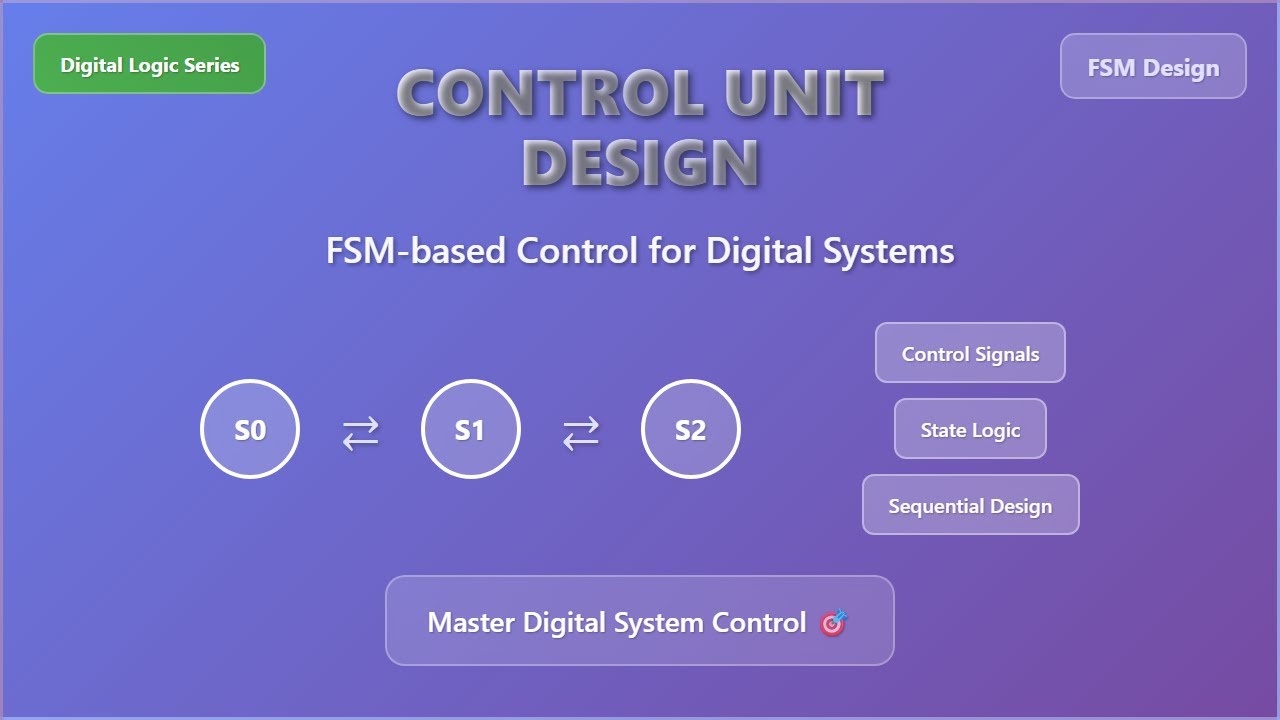 Control Unit Design: FSM-Based Control for Digital Systems Explained!