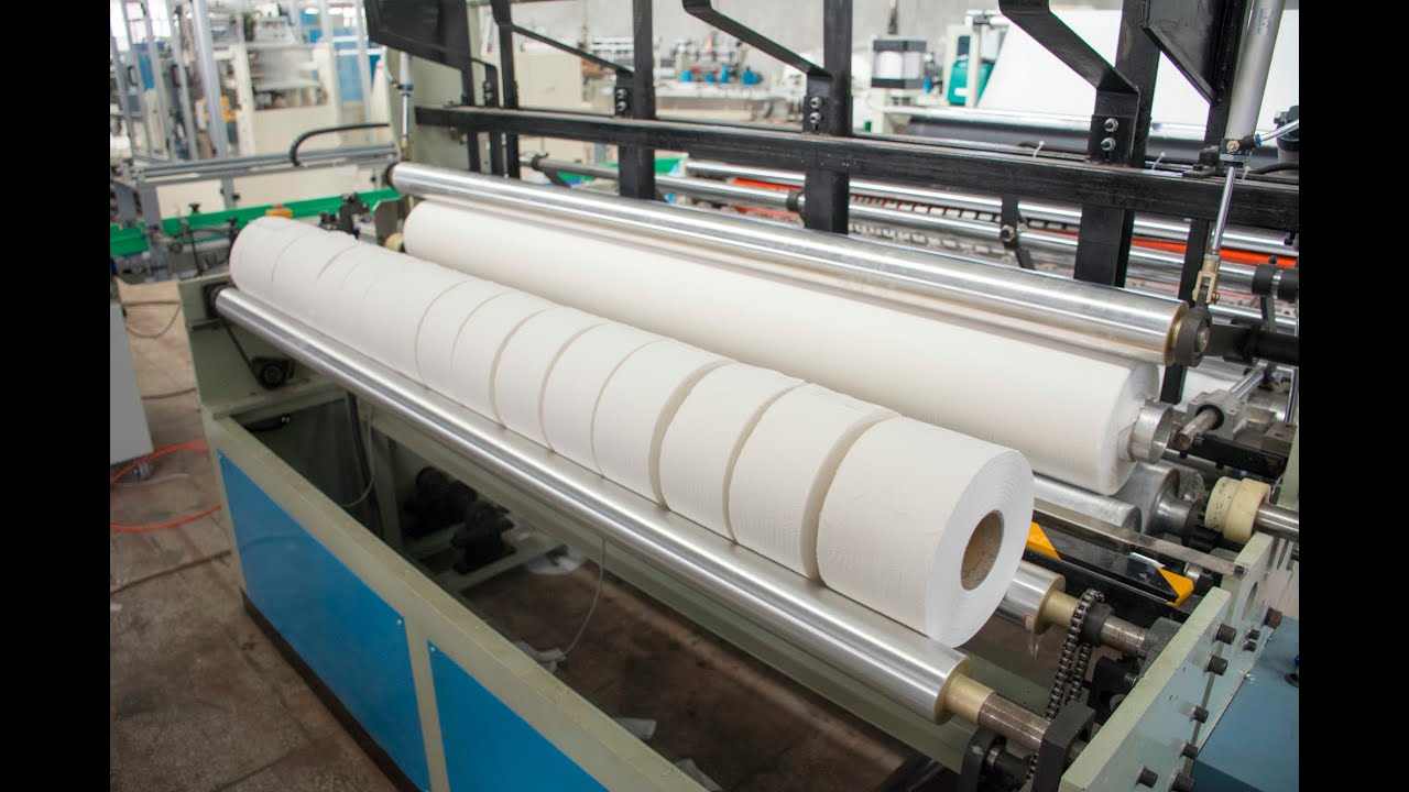 Full automatic maxi roll and small toilet tissue paper rewinding machine