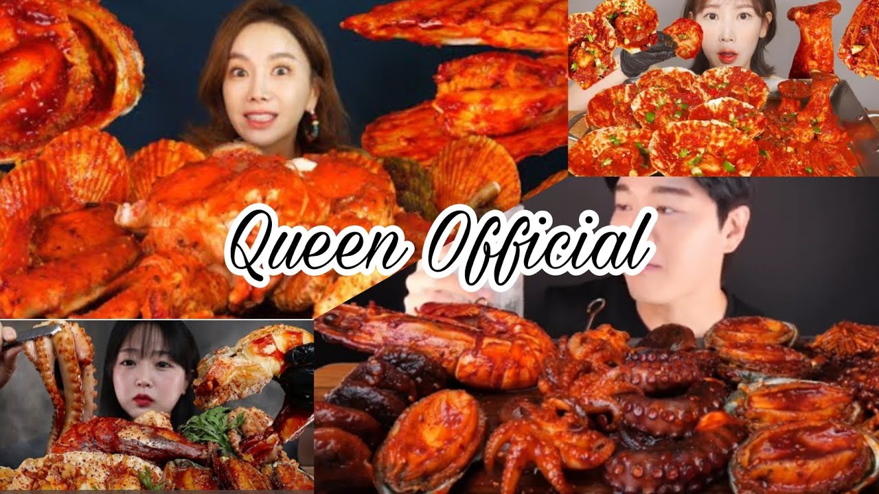 #xuhuong Asmr spicy sea food, king crap, octopus, sprim/ mukbang/ Ăn hải sản cay- Queen Official
