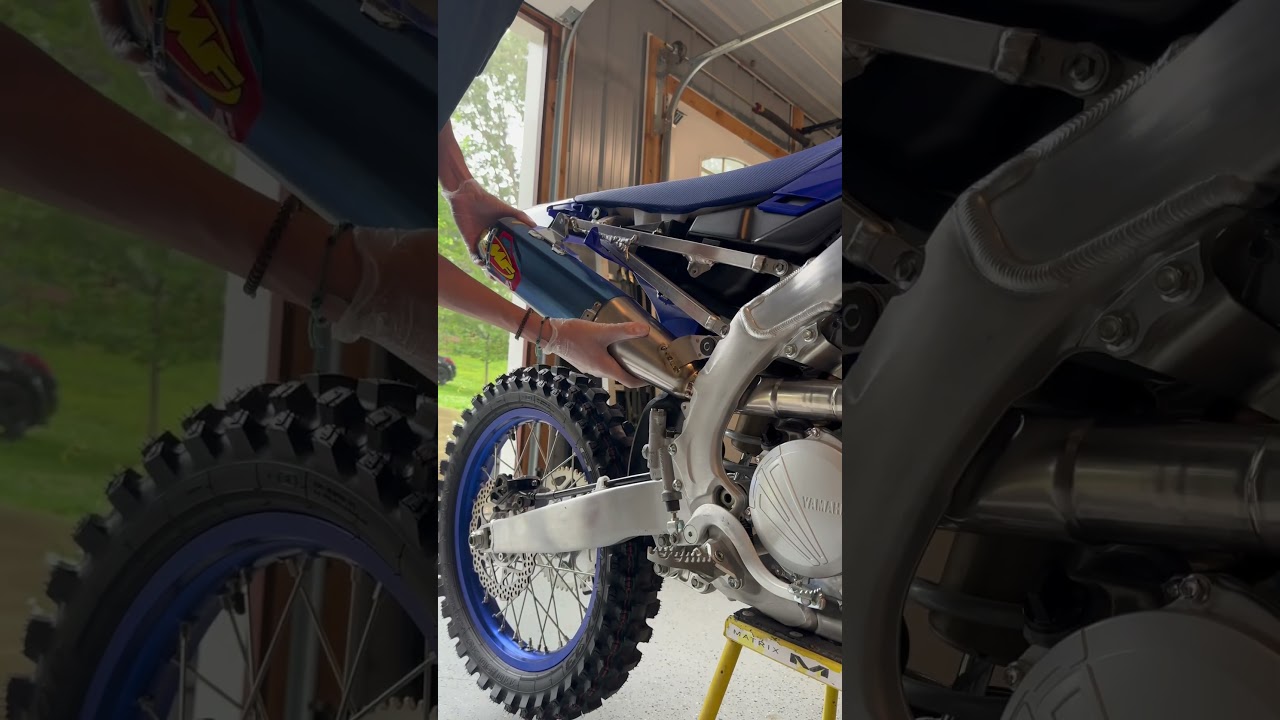 2025 yz250f FMF slip on install #moto #motocross #dirtbike #yamaha #yz250 #yz250f #yz250fx