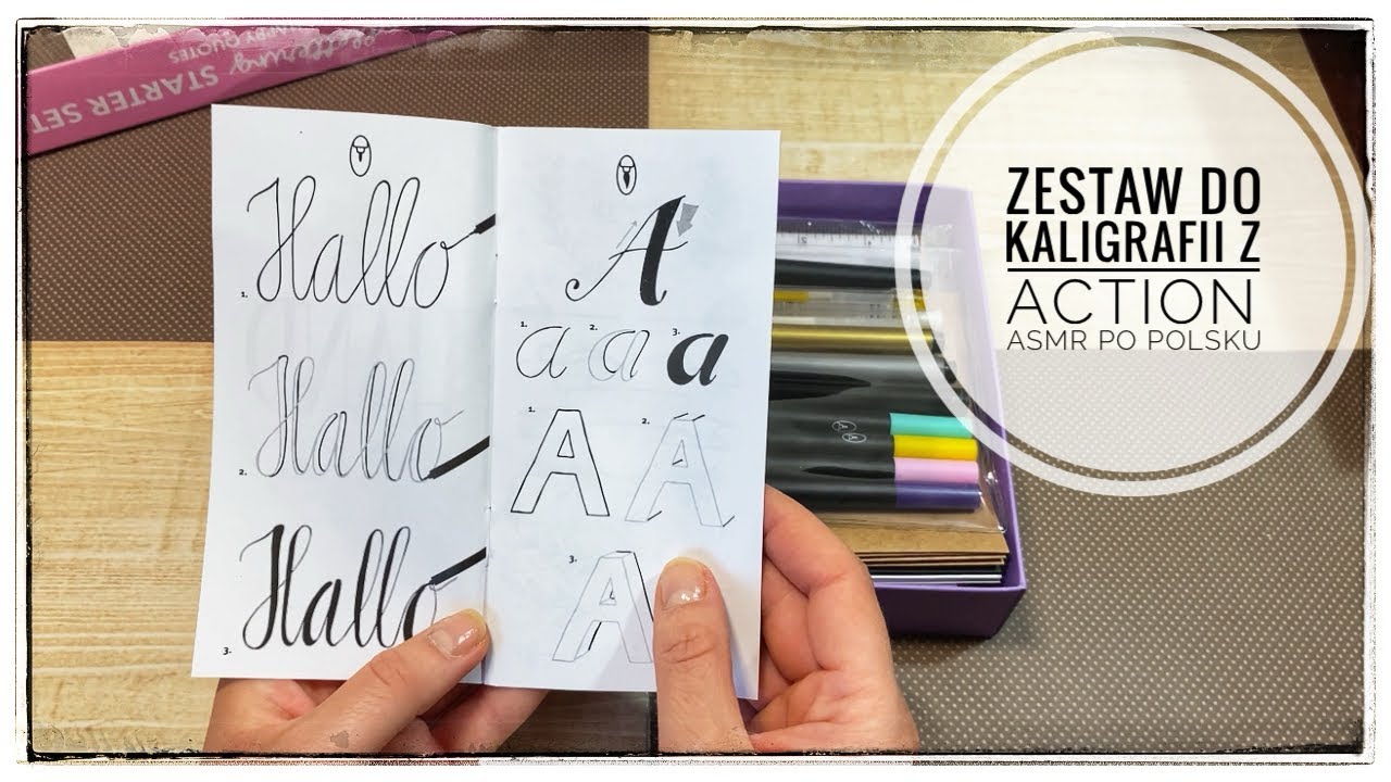 ASMR | Testuję zestaw do kaligrafii z Action 😅🖊️✍️