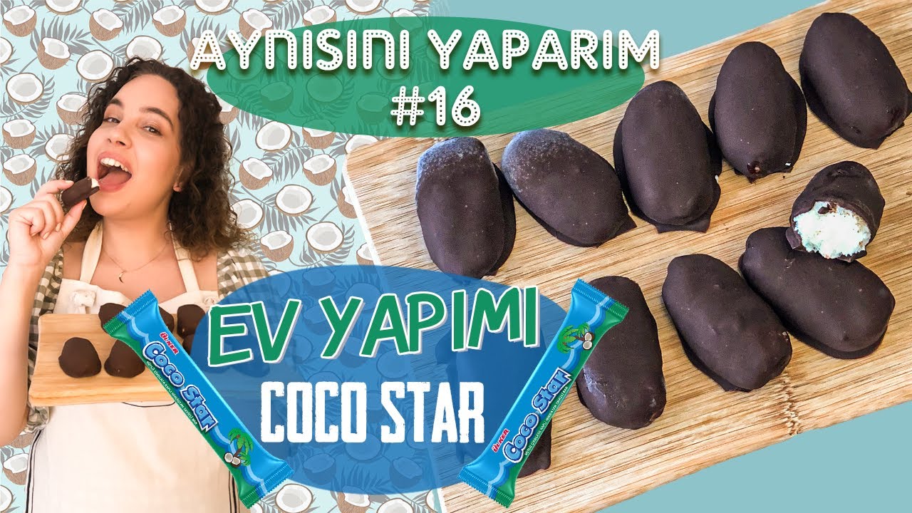 🥥  Bir Isırıkla Tropik Adalara Yolculuk |  Şekersiz Coco Star Nasıl Yapılır? | Aynısını Yaparım #16
