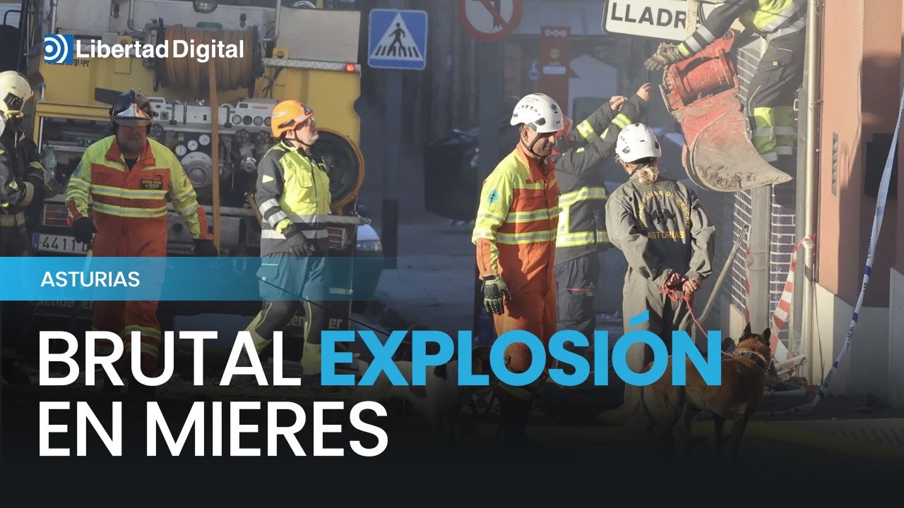 Al menos 17 heridos en una brutal explosión en Mieres