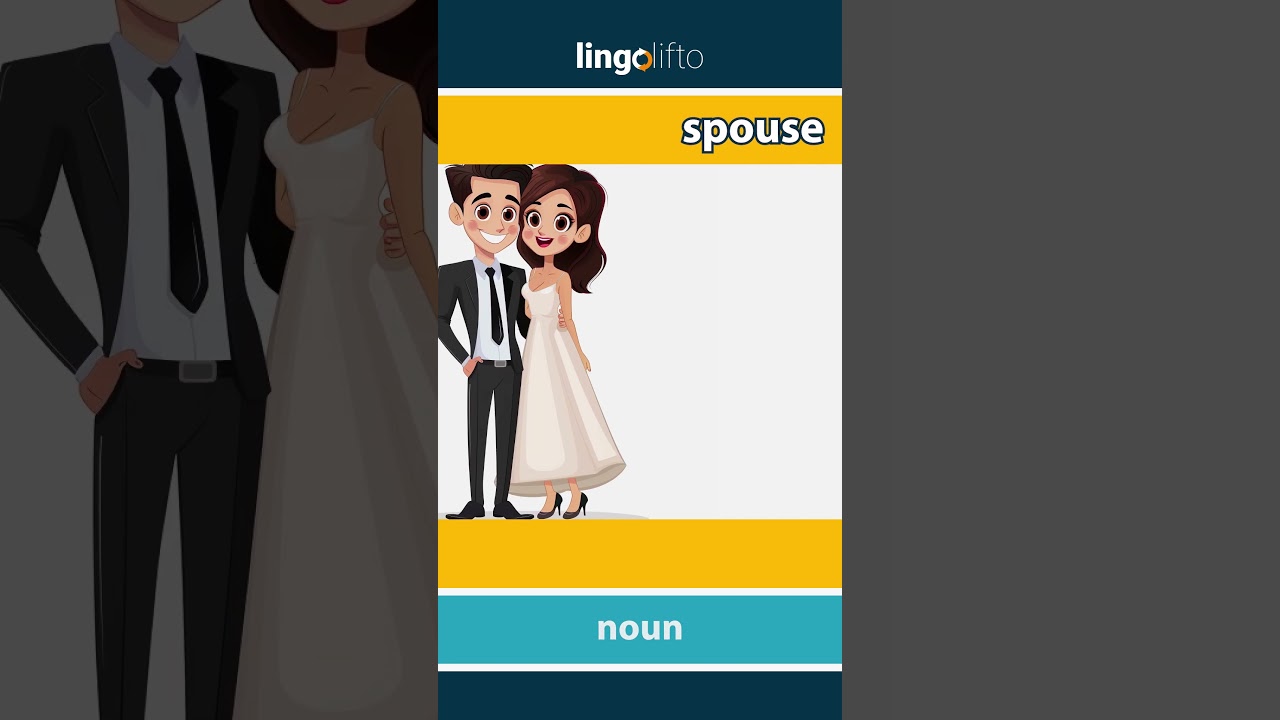 🇬🇧 Spouse Meaning : Flash Card : Learn English Vocabulary