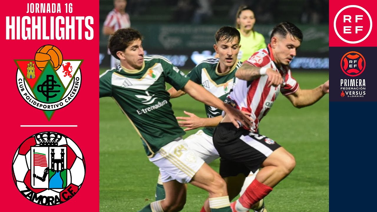 Resumen #PrimeraFederaci&oacute;n | CP Cacere&ntilde;o 0-2 Zamora CF | Jornada 16 | Temporada 2025/2026