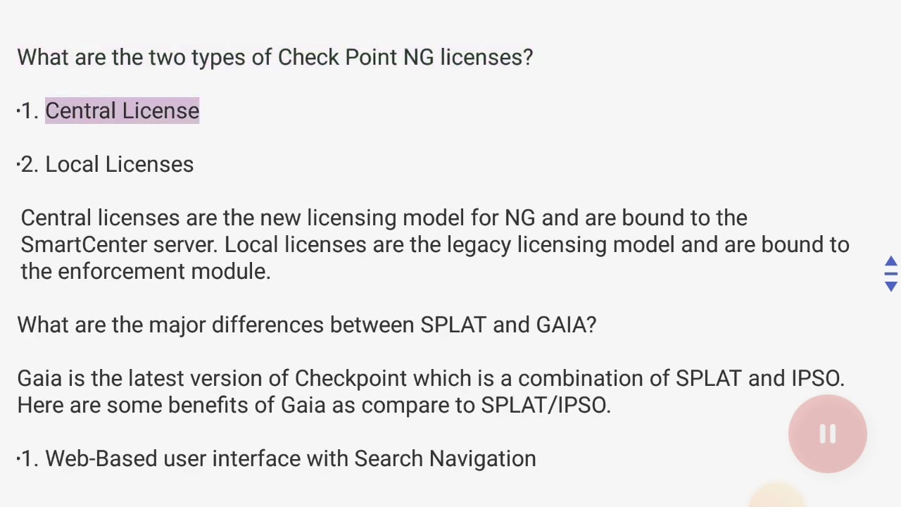 Checkpoint Firewall Interview Questions & Answers