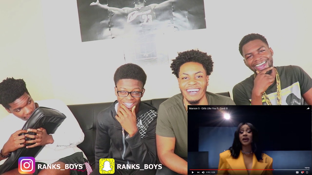 Maroon 5 - Girls Like You ft. Cardi B - REACTION