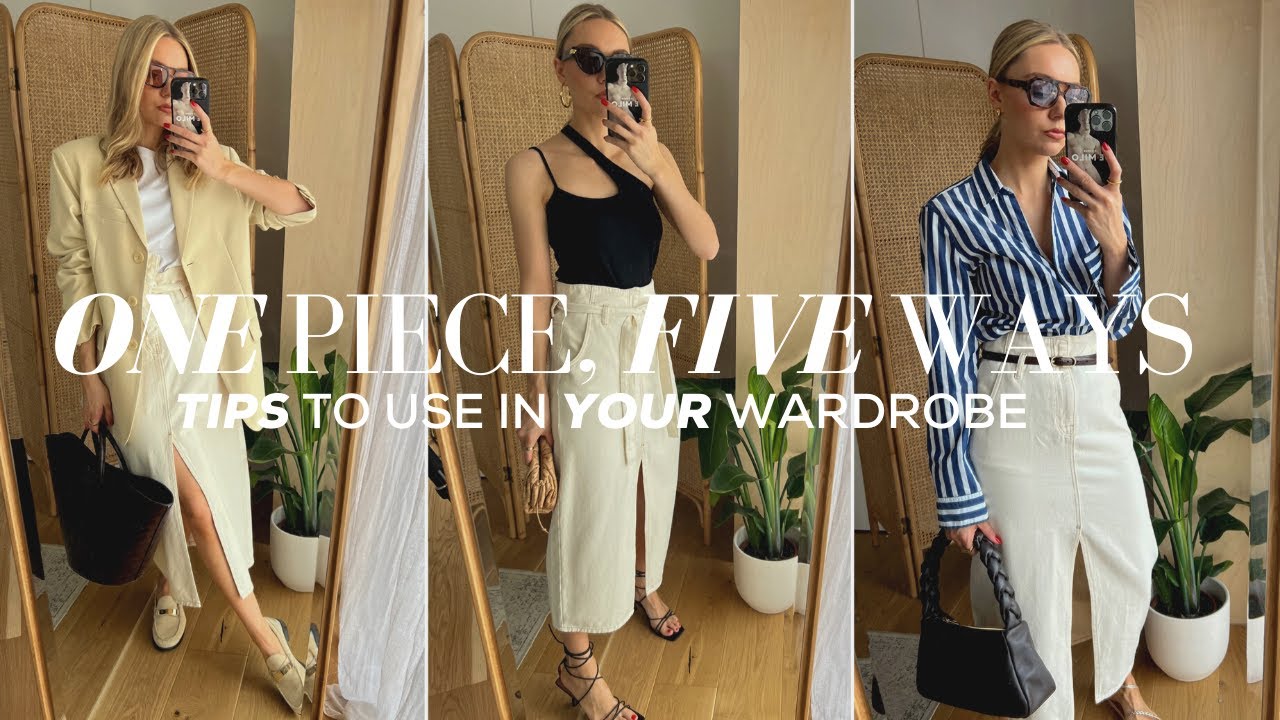 ONE WHITE MIDI SKIRT, MULTIPLE WAYS TO WEAR