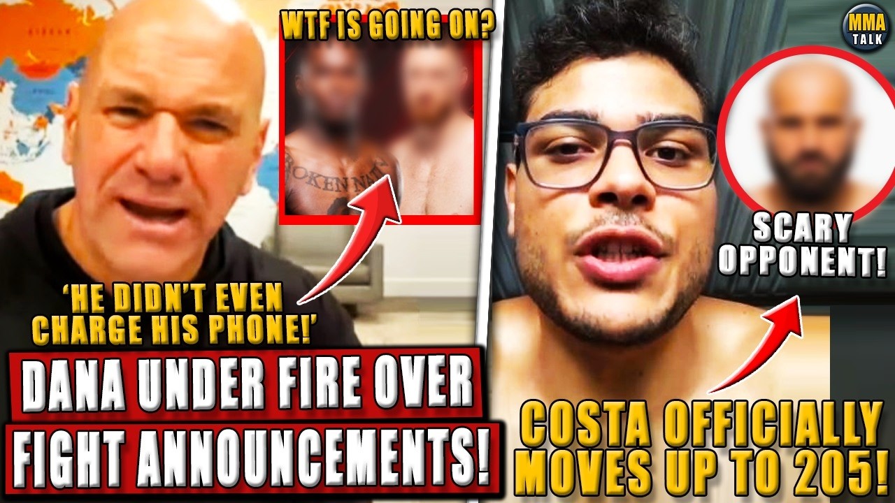 BREAKING! Paulo Costa LEAVES the 185 division! Dana White UNDER FIRE over FIGHT ANNOUNCEMENTS!