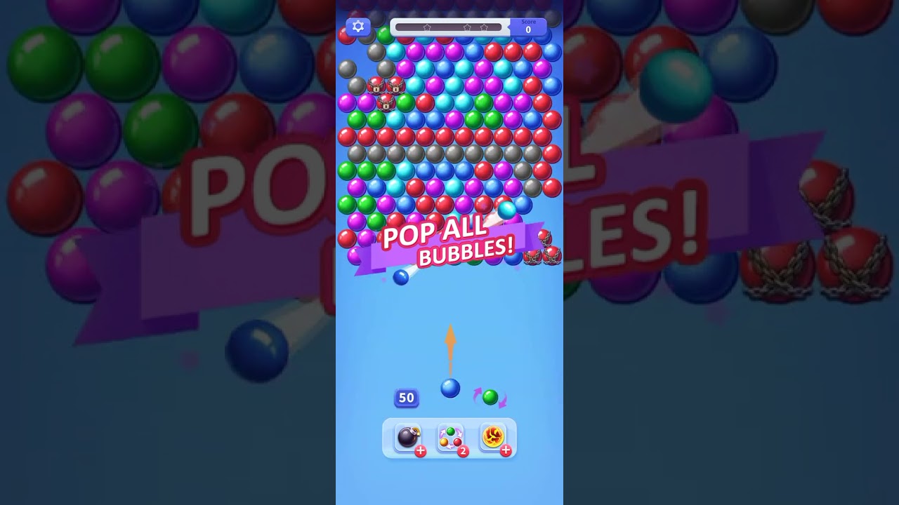 Shoot bubbles 197 and 198 level finish in one time 