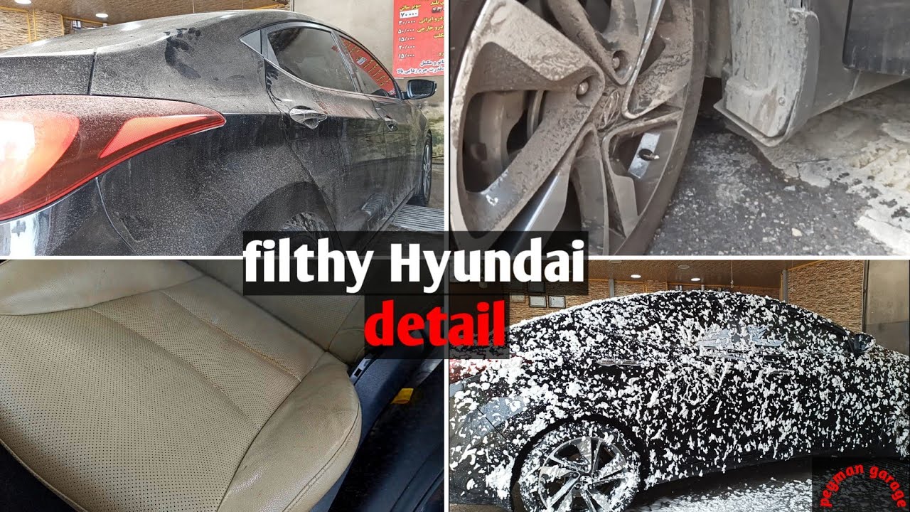 car cleaning a filthy Hyundai elantra interior detailing & exterior car wash