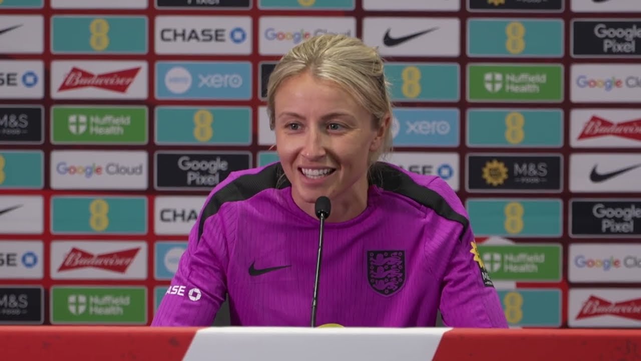 ENGLAND WOMEN PRESS CONFERENCE: Sarina Wiegman & Leah Williamson: England v Portugal: Nations League