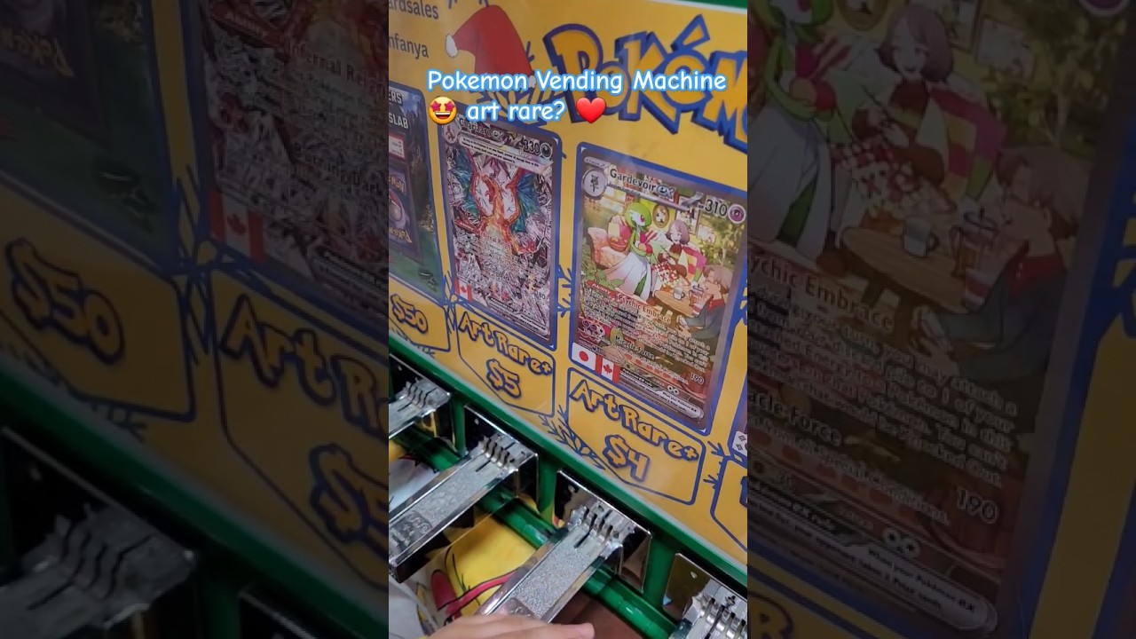 Pokemon Vending Machine 🤩 $4 🙈 art rare??? @PokehuntwithTommaso #pokemoncards #shorts #subscribe