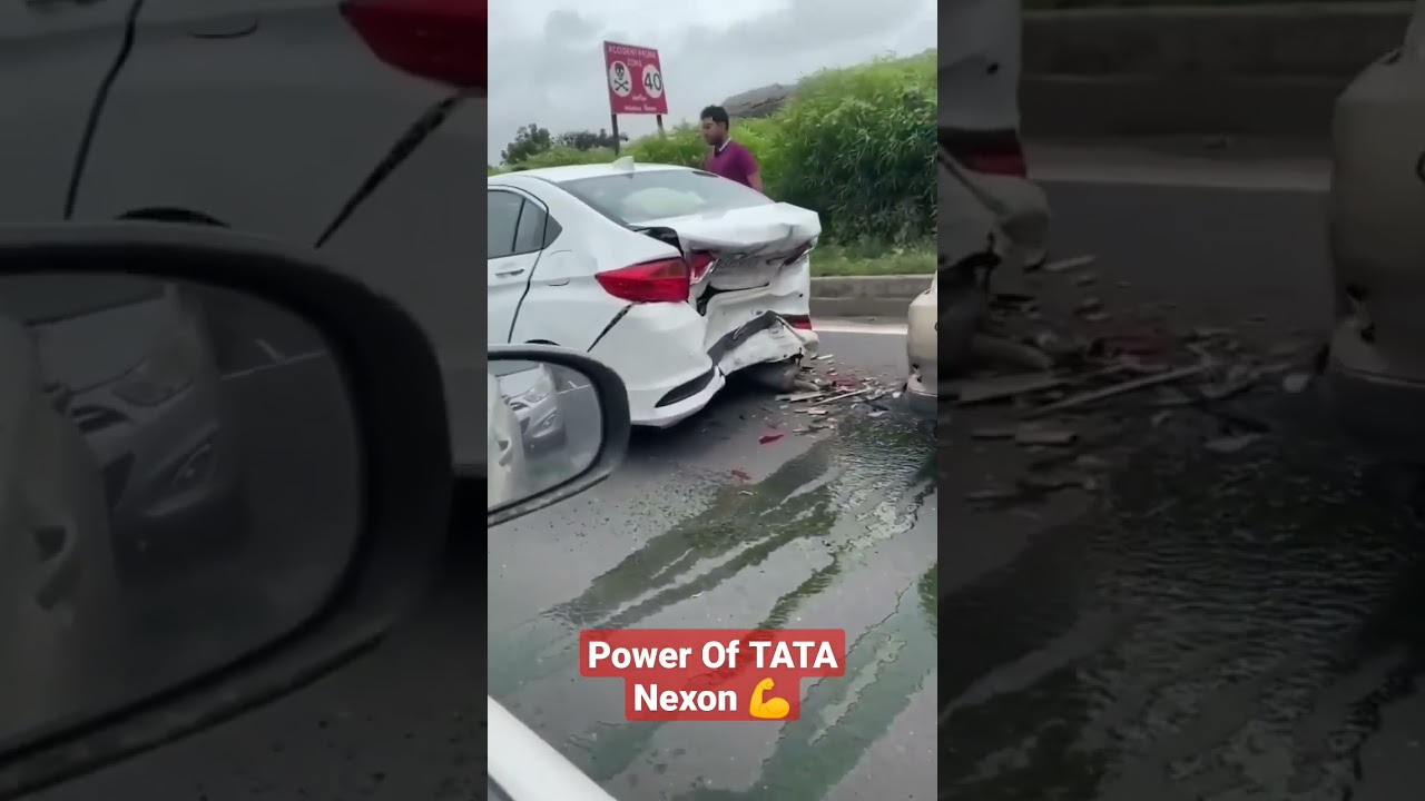 Tata Nexon Build Quality 🔥 Most Dangerous Accident 2022 #shorts  #tatamotors #tatanexon #nexon