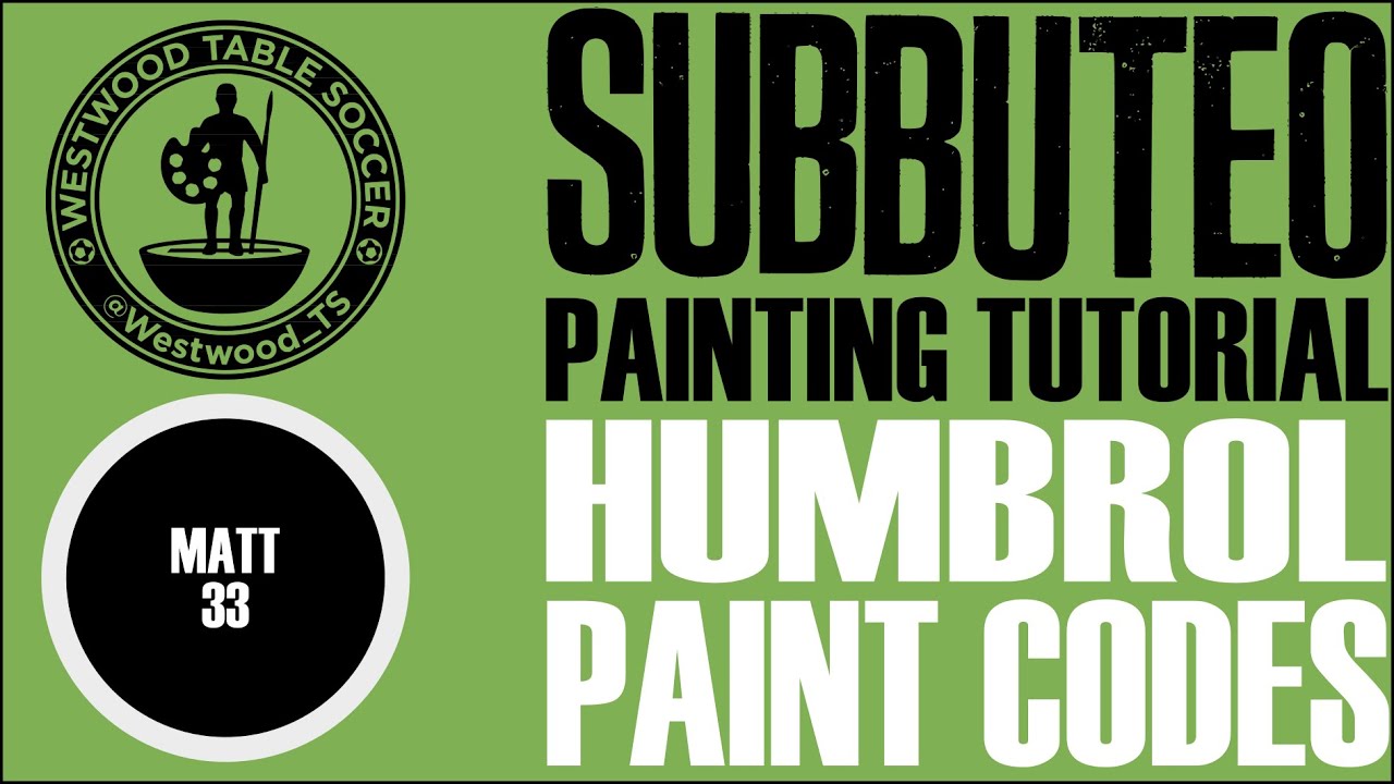 Subbuteo Painting Tutorial : Humbrol Paint Codes and Colour Matching