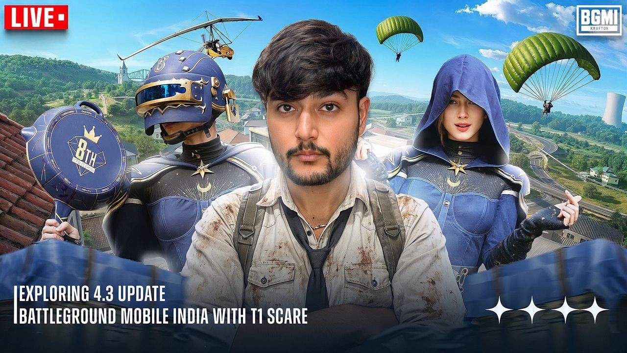 T1SCARE 2.0 RANK PUSH0 BGMI LIVE NEW BGMI 4.3 UPDATE W/T1SCARE IS LIVE BGMI #BGMI #BGMILIVE