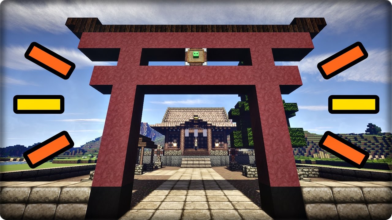 【マインクラフト】神社を和風建築してみる【神社の作り方】
