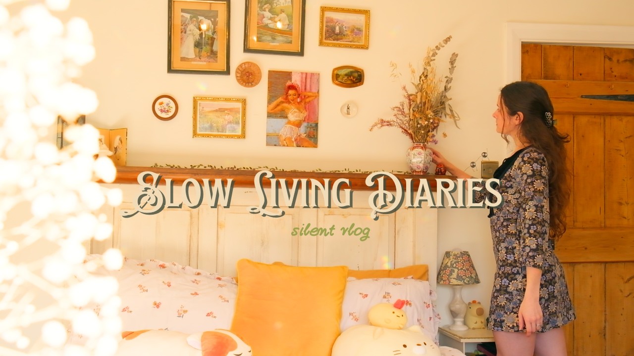 [Slow Living Diaries] Cozy Cottage Homemaking, Peaceful Baking & Seasonal Decorating | Silent Vlog
