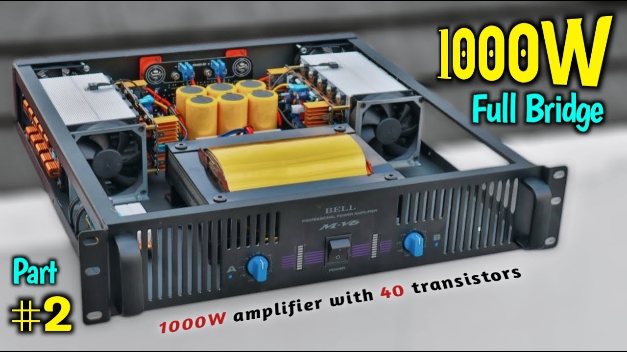 First time assembly powerful FULL-BRIDGE Amplifier using 40 transistors | part 2 #cbzproject