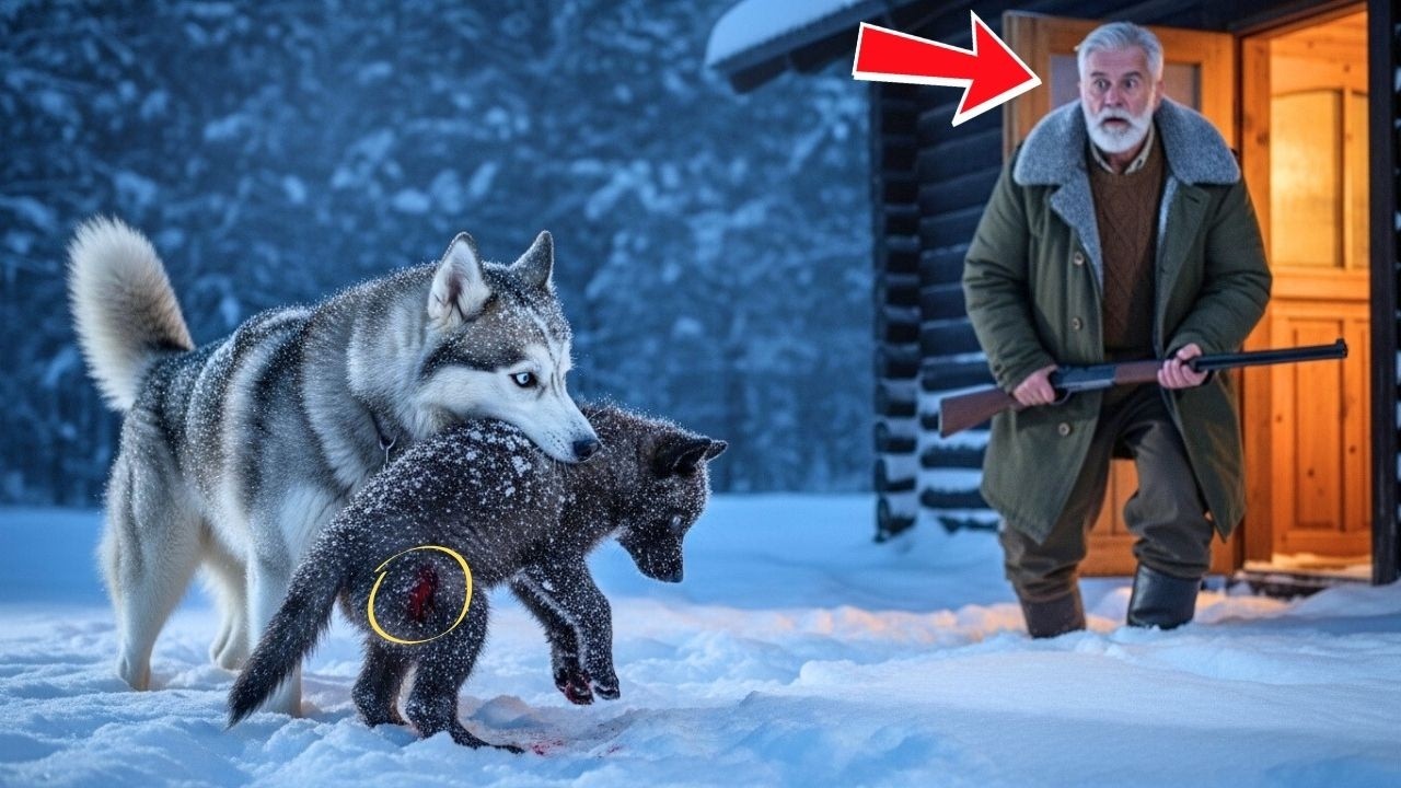 Хаски принесла умирающего волка. Старый лесник вскинул ружьё — но сделал немыслимое!