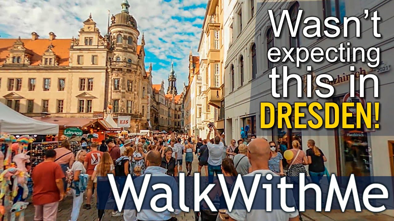Germany, Dresden - Walking from central train station to the city center.