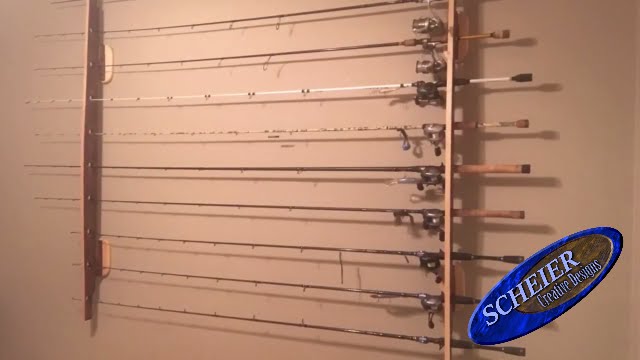 Fishing rod/pole display/holder/Woodworking
