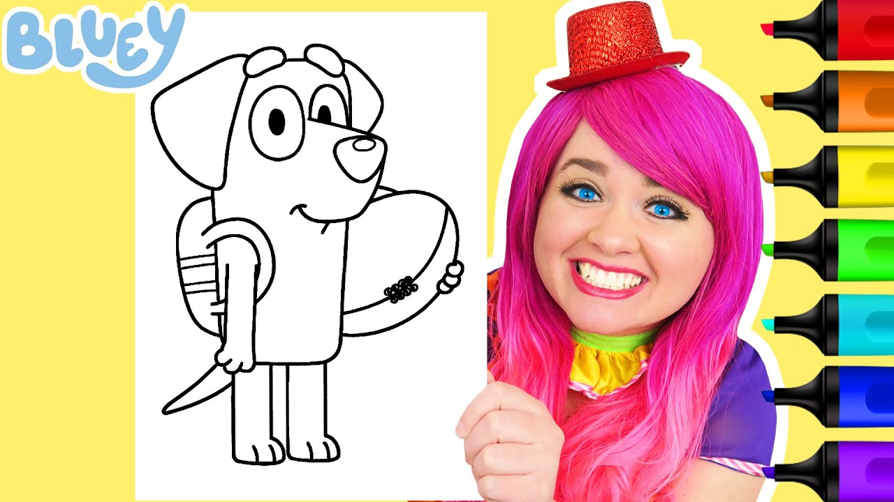 Coloring Bluey | Lucky