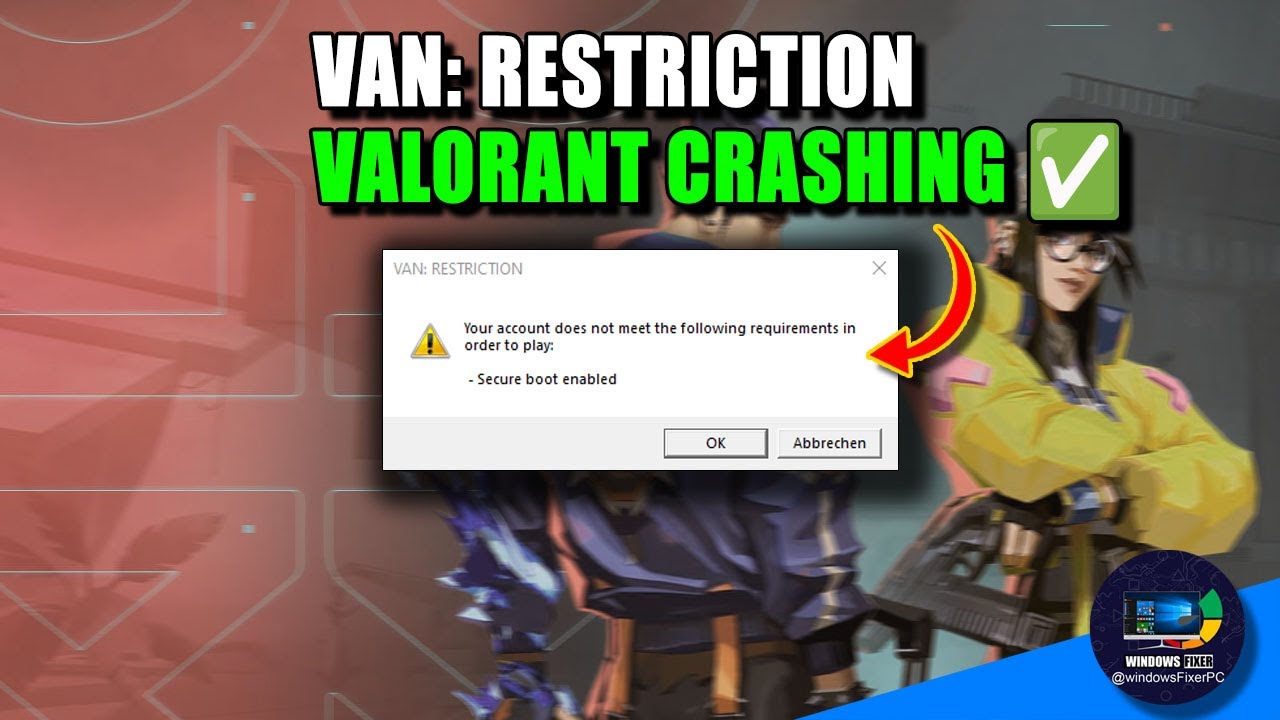 Исправление ошибки VAN: RESTRICTION: 2 в Valorant | Решение проблемы с проверкой безопасной загрузки