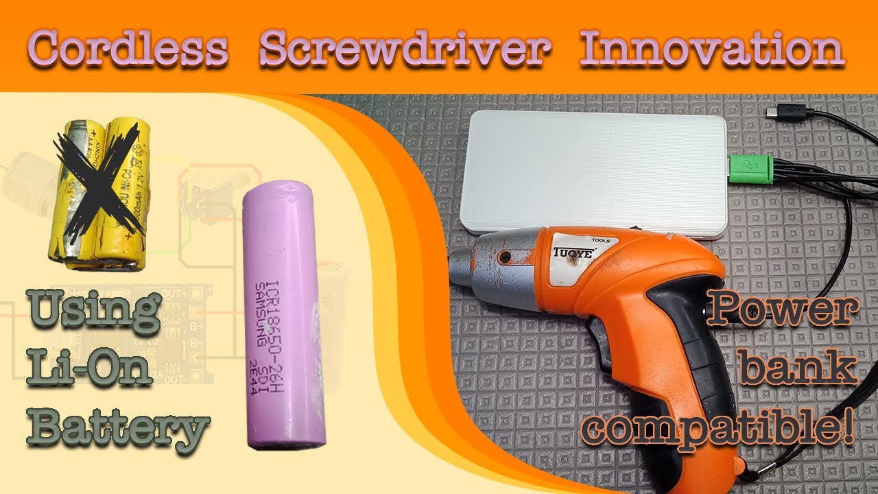 Tuoye Mini Cordless Screwdriver | Converted to Li-on Battery | Power Bank Compatible!