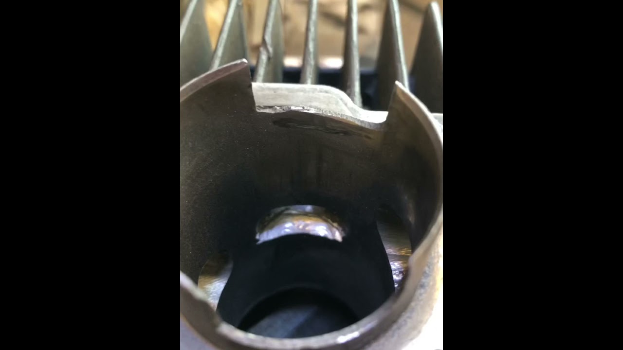 Cylinder portning puch Monza 3gear. Topfart til sidst
