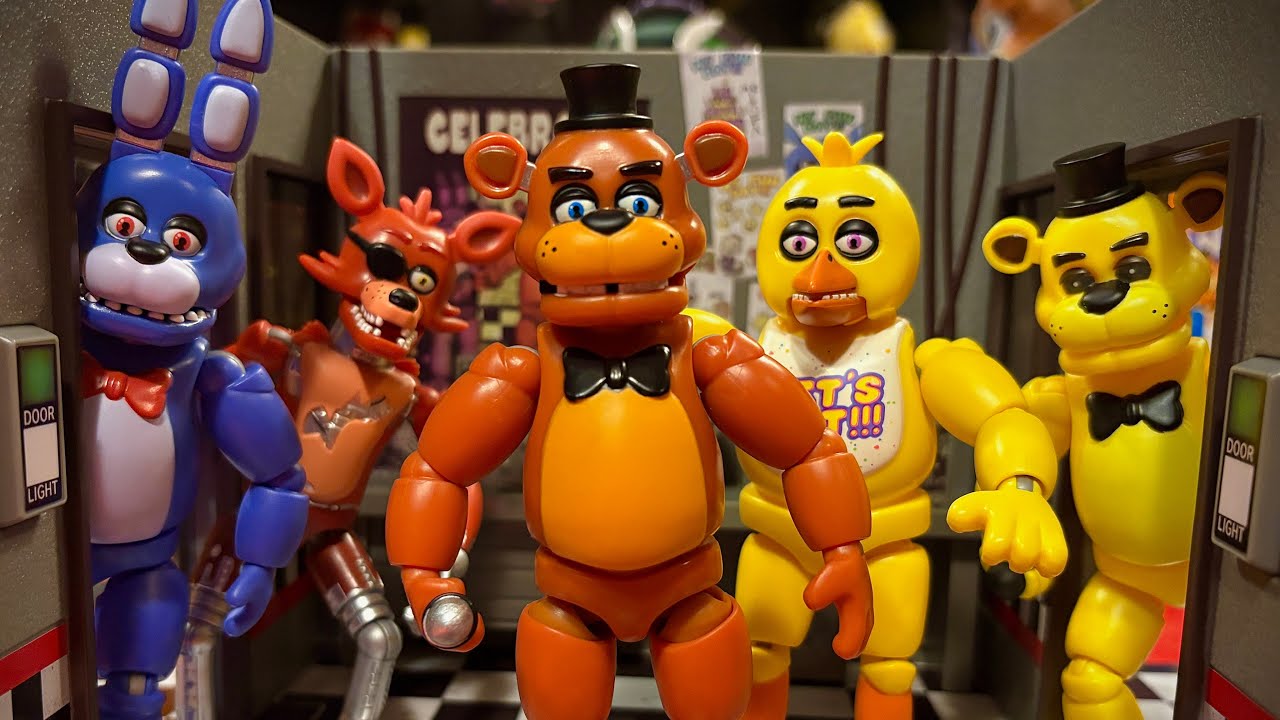 FNAF JAZWARES ACTION FIGURES SERIES 2 OFFICE FULL SET! - Unboxing + Review!