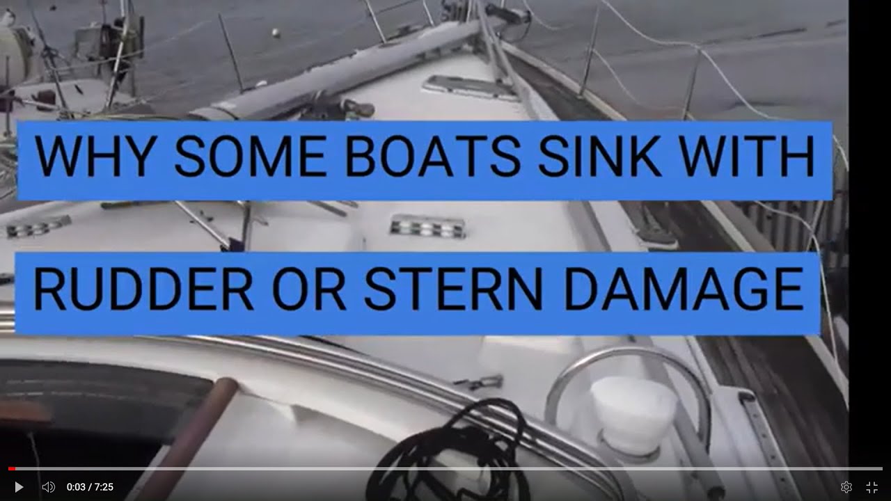 Why A Yacht Sinks With Rudder Or Stern Damage