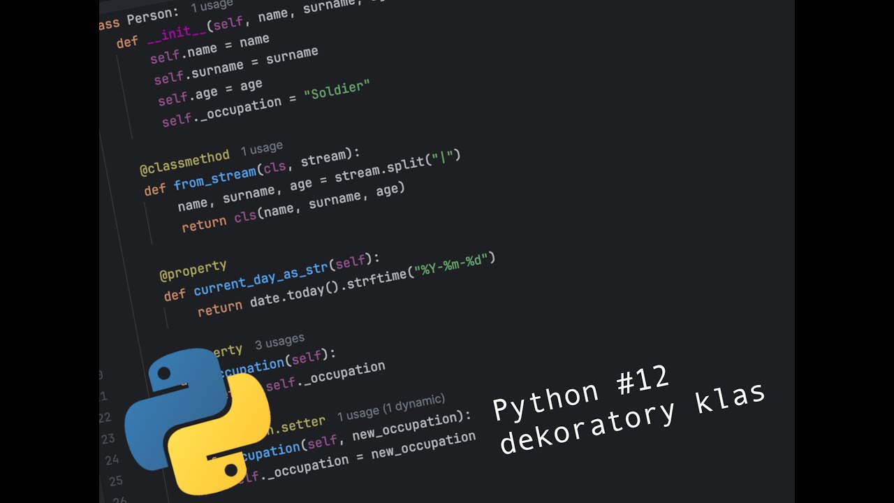 Prosty Python #12 - Dekoratory klas