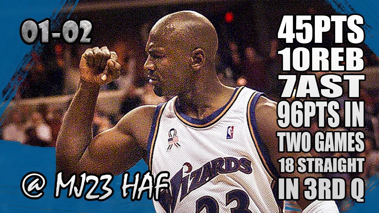 Michael Jordan Highlights vs Nets (2001.12.31) - 45pts, Way to END A YEAR! 96PTS IN 2 GAMES!