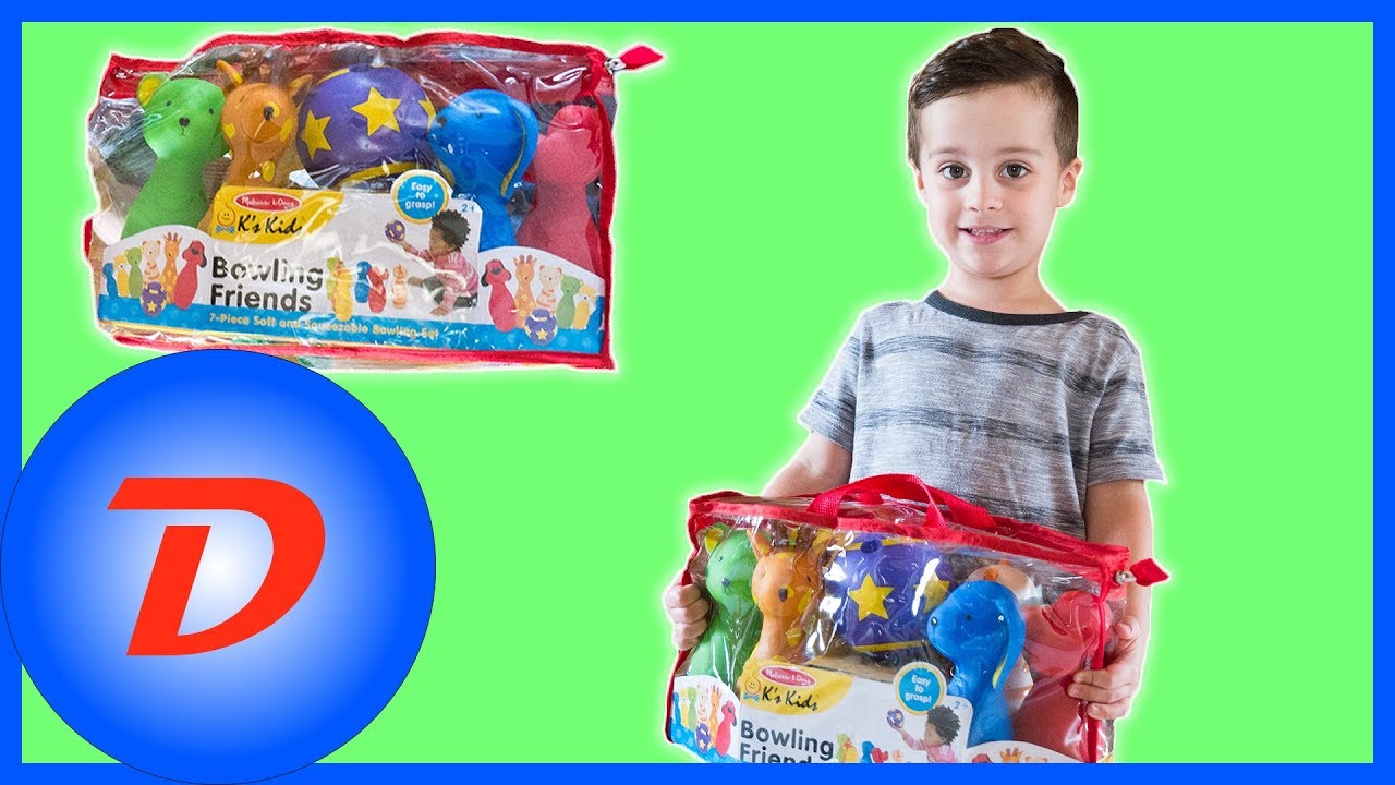Kids Bowling with Animal Pins | Melissa & Doug K's Kids Bowling Friends Playset