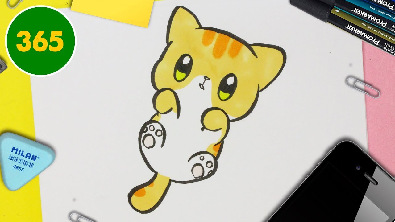 COME DISEGNARE Gatto Kawaii - come disegnare animali