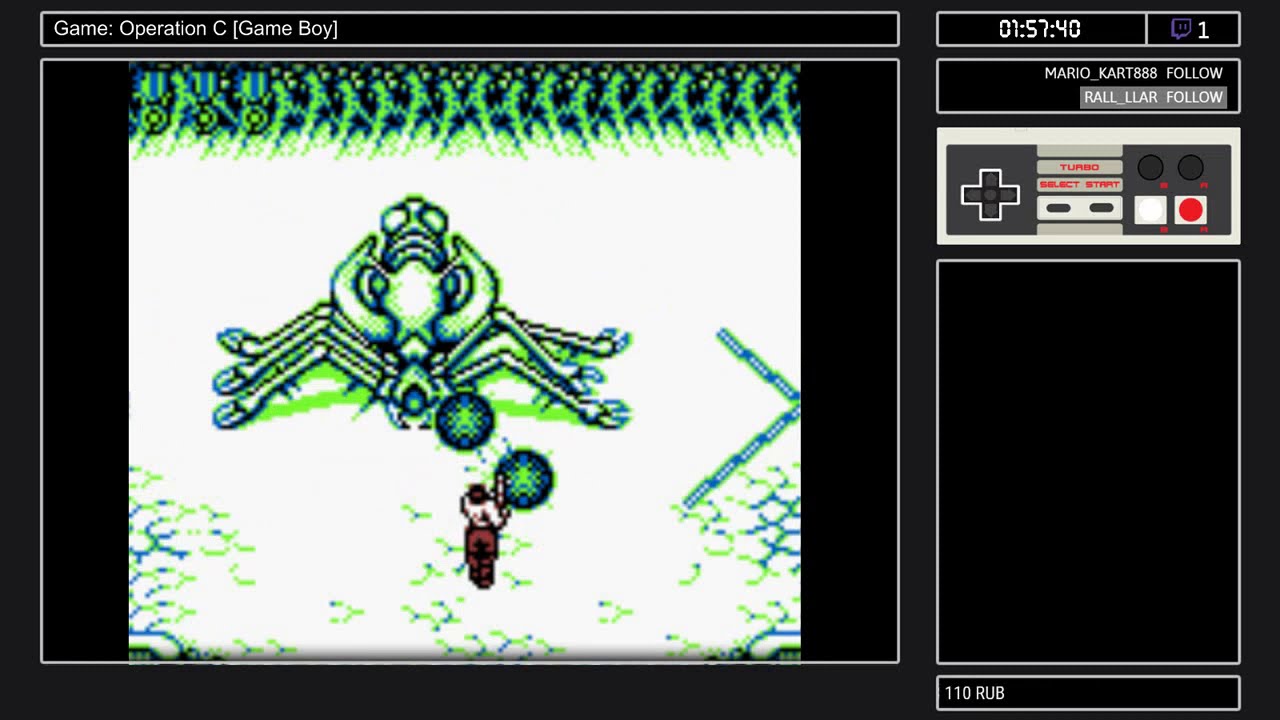 Operation C [Game Boy] - Retro Achievements "Tactical Pacifist Action"