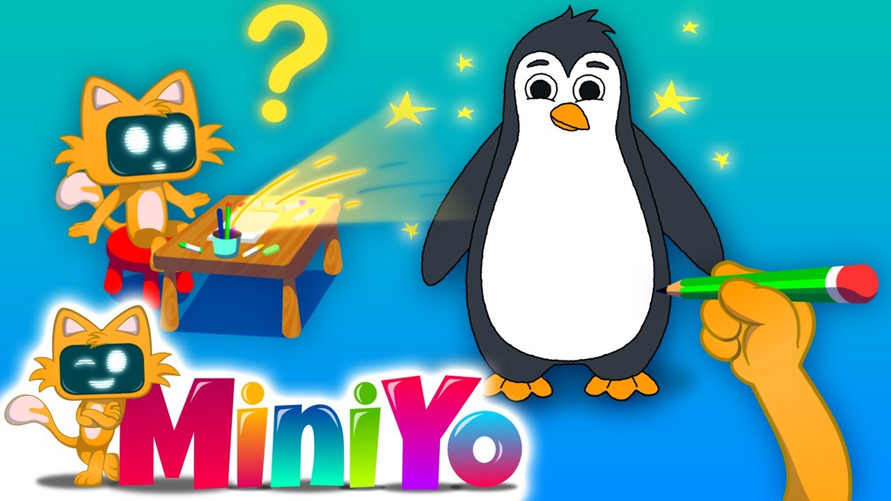 Canlanan Resim Defteri | Penguen &Ccedil;izimi | + Penguen Şarkısı