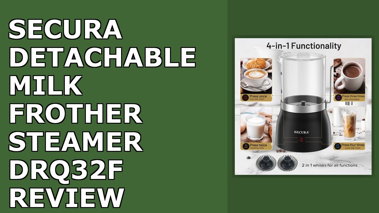Secura Detachable Milk Frother and Steamer, 17oz Electric Milk Warmer with Glass Jug, Review