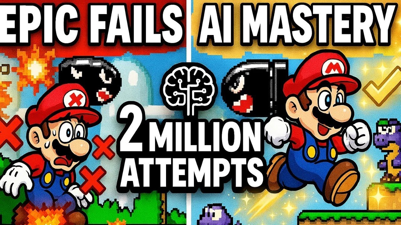 AI Learns to Speedrun Mario in 24 Hours 2 Million Attempts!