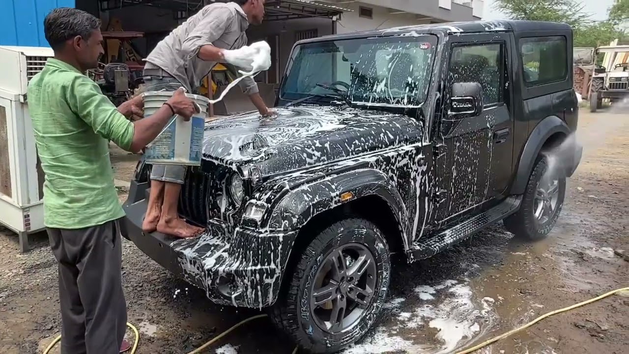 Mahindra Thar Modifications | First Time washing at Home