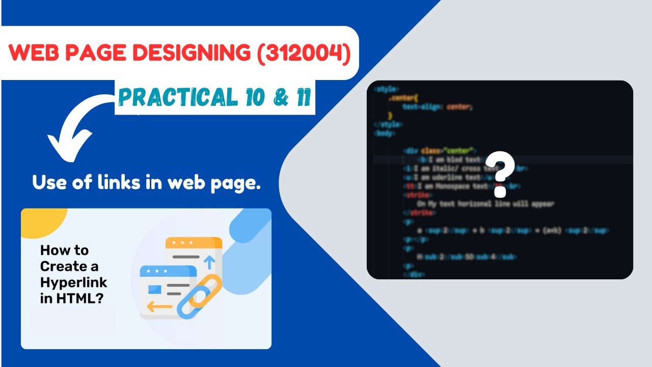 WPD  Practical 10 & 11 Web Page Designing 312004 with Exercise K Scheme MSBTE