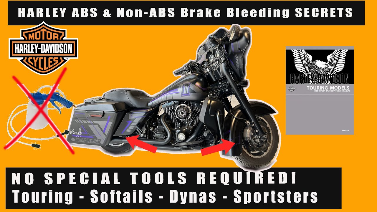 Harley Brake Fluid FLUSH & BLEED (ABS & non) - Easy Tutorial