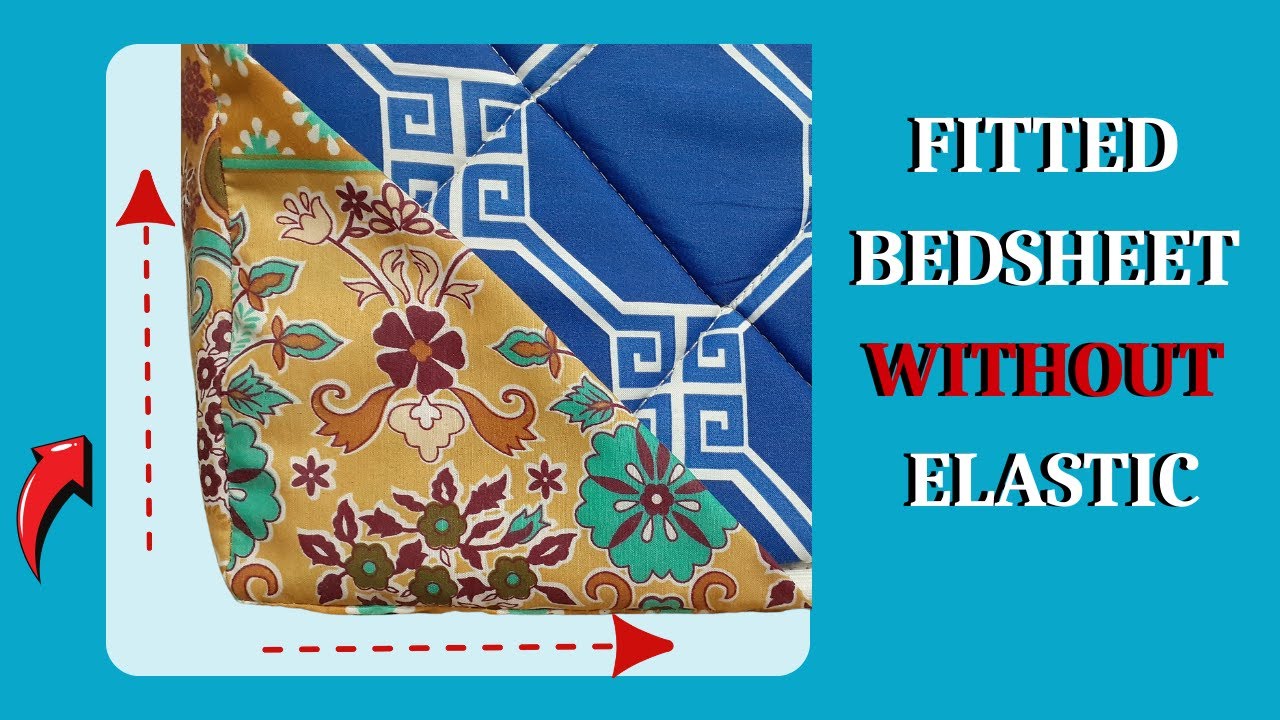 How to Sew Perfect Corners on a Sheet | Fitted bed sheet without Elastic